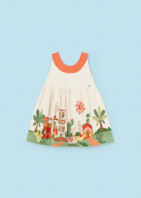 Dětské šaty s kontrastním límečkem MAYORAL