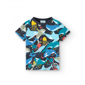 Chlapecké tričko s potiskem mořského světa BOBOLI